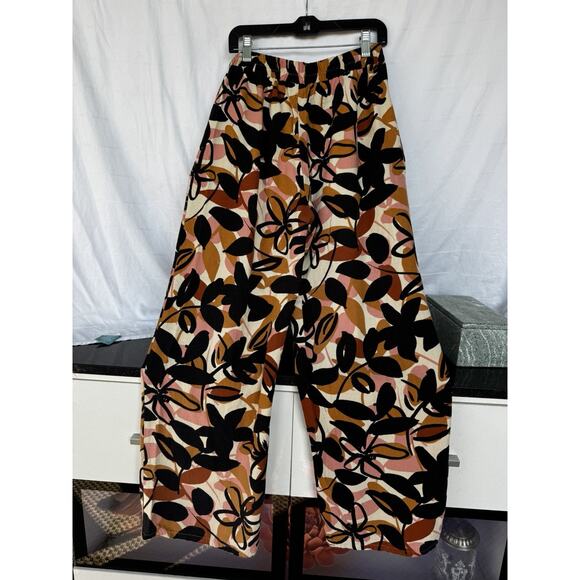 Tullea Linen Rayon Blend Women's Pants Floral Boho resort Sz M - Picture 4 of 6